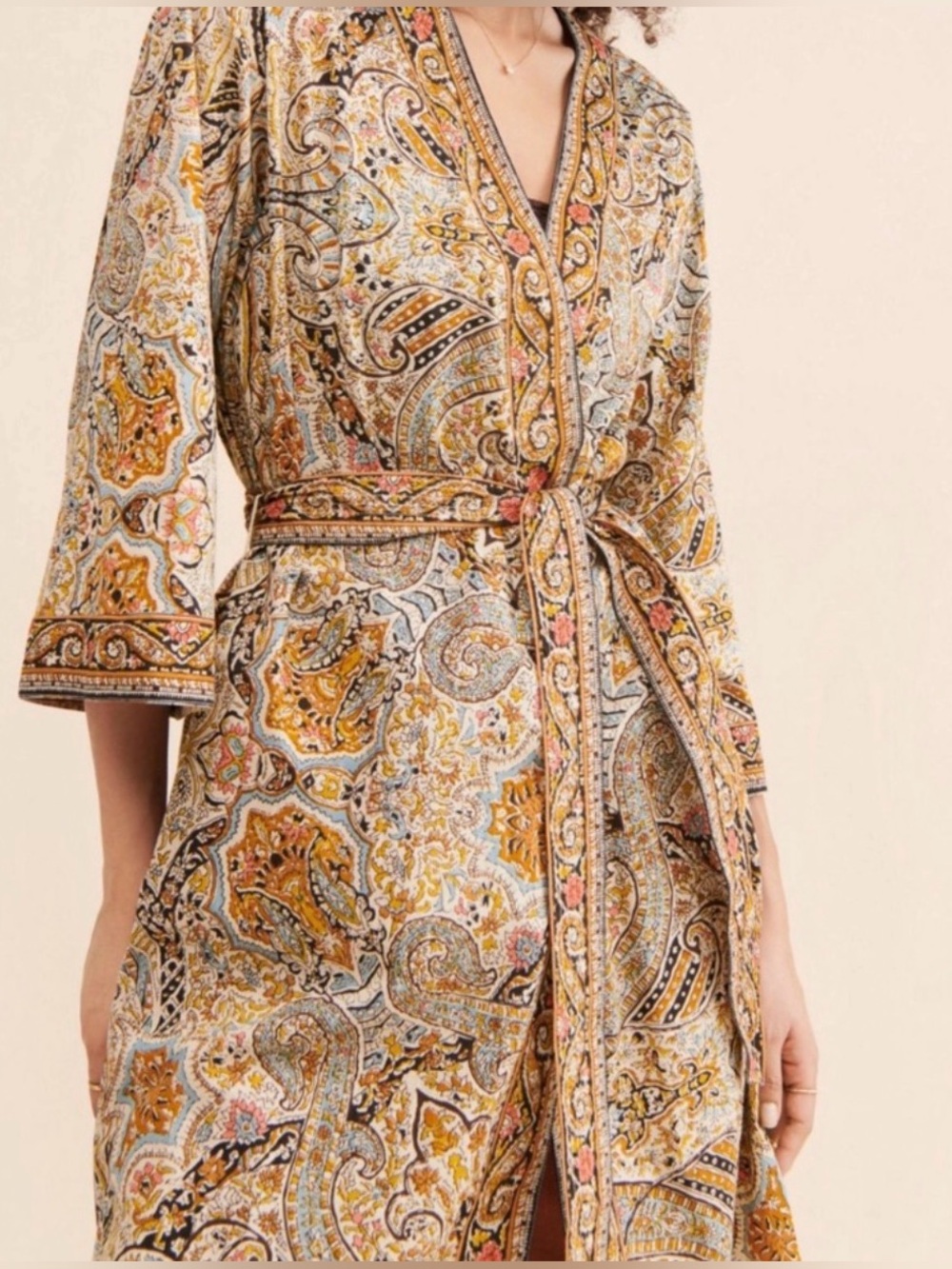 Cleobella Zoya Duster Robe - XS - Artisan Boho Kimono - Picture 3 of 16